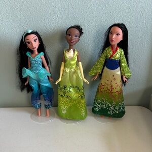Elegant Princess Doll Set - Aqua, Lime, and Olive